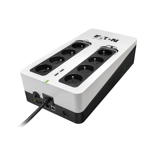 EATON UPS 3S 700 FR, Off-line, Tower, 700VA 420W, výstup 8x FR (CZ), USB, RJ11, 2x USB nabíjení (2A max), bez vent.