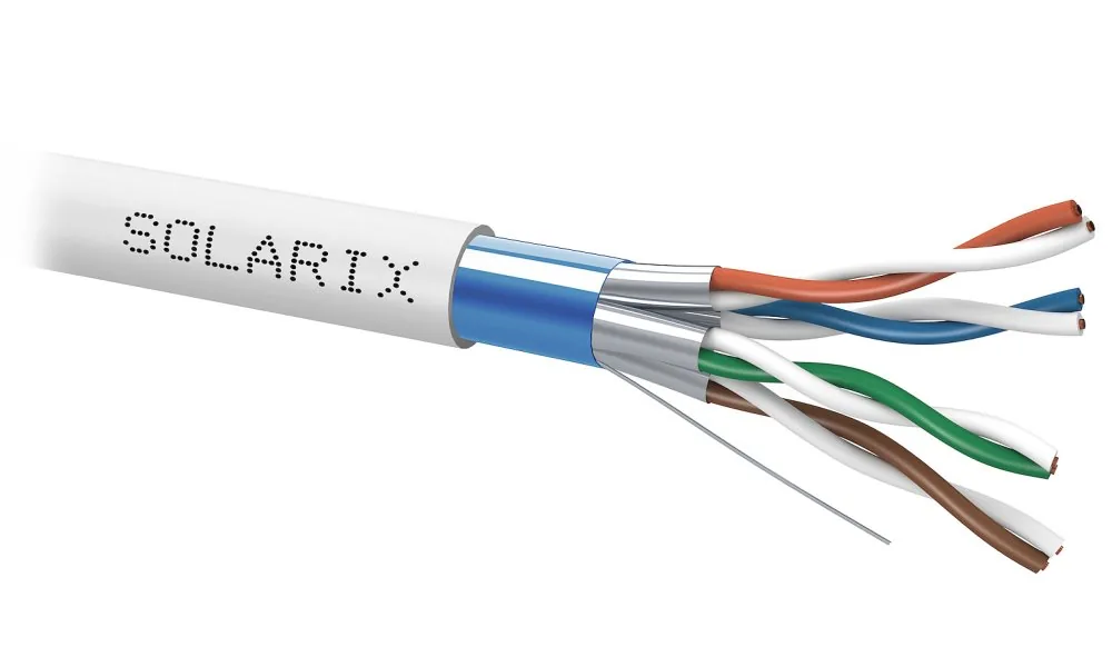 Instalační kabel Solarix CAT6A FFTP LSOH Dca-s2,d2,a1 500m/cívka SXKD-6A-FFTP-LSOH