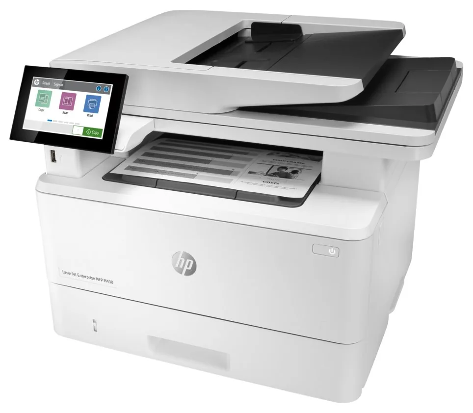 HP LaserJet Enterprise MFP M430f - Multifunkční tiskárna - Č/B - laser - 216 x 297 mm (originální) - A4 (média) - až 38 stran/min. (kopírování) - až 40 stran/min. (tisk) - 350 listy - 33.6 Kbps - USB 2.0, Gigabit LAN, hostitel USB 2.0