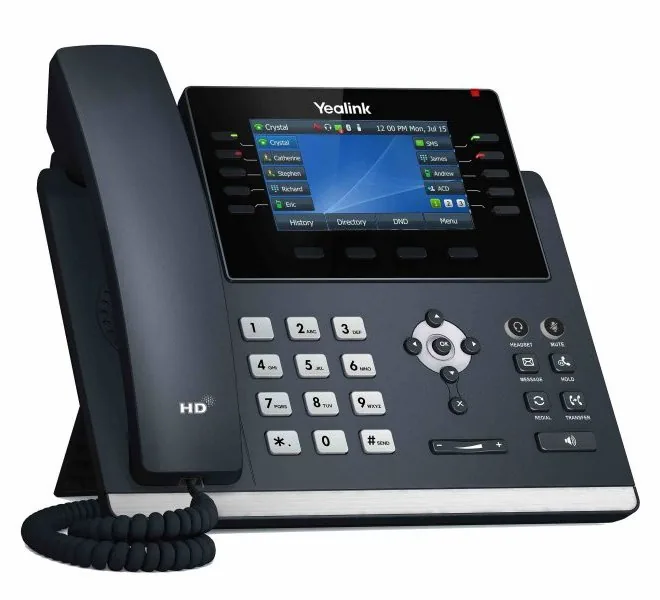 Yealink SIP-T46U IP telefon, CZ SK displej, 2x GbE port, PoE, Opus HD kodek, 27 programovatelných tlačítek