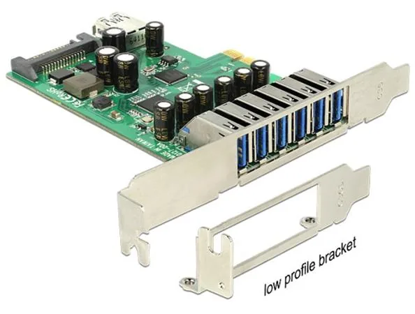 Delock PCI Express Card > 6 x extern + 1 x intern USB 3.0 - USB adaptér - PCIe 2.0 - USB 3.0 x 7