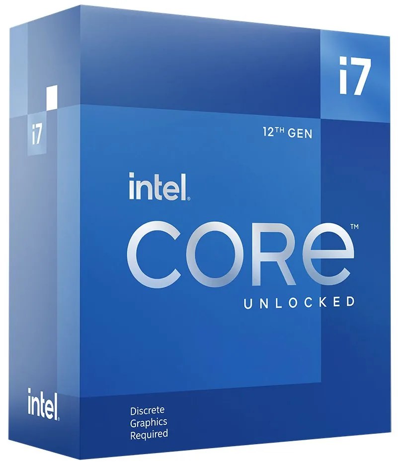 Intel Core i7 12700KF - 3.6 GHz - 12-jádrový - 20 vláken - 25 MB vyrovnávací paměť - LGA1700 Socket - Box (bez chladiče)