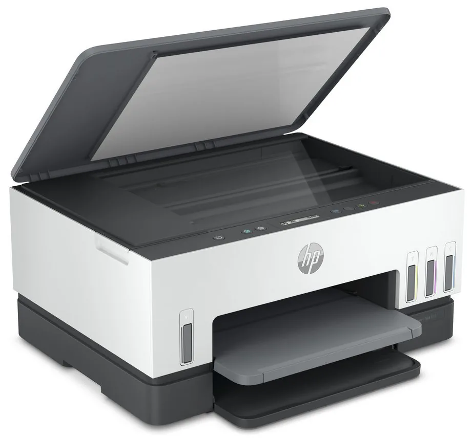 HP Smart Tank 670 All-in-One - Multifunkční tiskárna - barva - tryskový - plnitelný - Letter A (216 x 279 mm)/A4 (210 x 297 mm) (originální) - A4/Legal (média) - až 11 stran/min. (kopírování) - až 12 stran/min. (tisk) - 150 listy - USB 2.0, Wi-Fi(ac), Blu