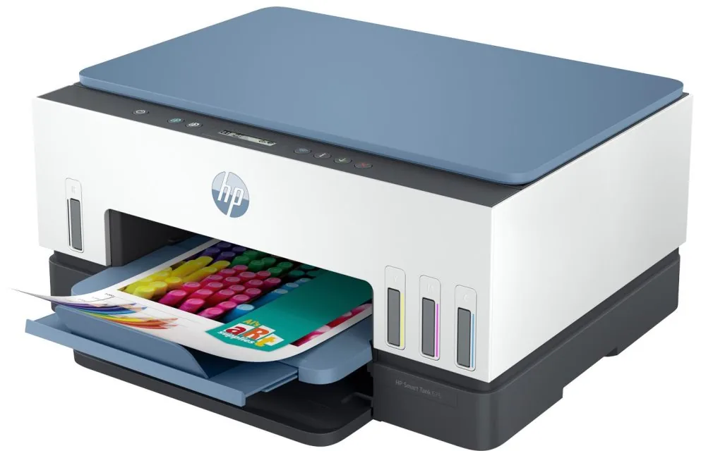 HP Smart Tank 675 All-in-One - Multifunkční tiskárna - barva - tryskový - plnitelný - Letter A (216 x 279 mm)/A4 (210 x 297 mm) (originální) - A4/Legal (média) - až 11 stran/min. (kopírování) - až 12 stran/min. (tisk) - 150 listy - USB 2.0, Wi-Fi(ac), Blu