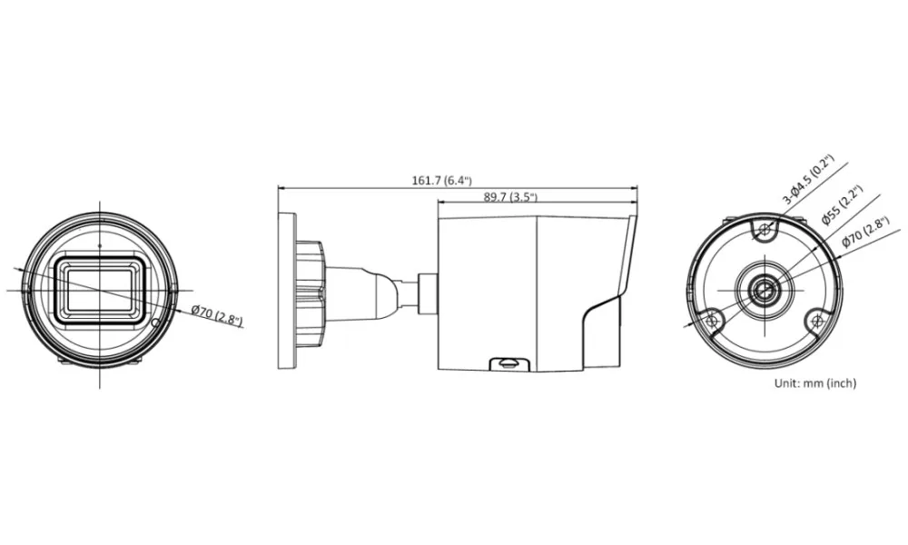 Hikvision DS-2CD2046G2-IU(2.8mm)(C) - 4MPix IP Bullet AcuSense kamera; IR 40m, mikrofon