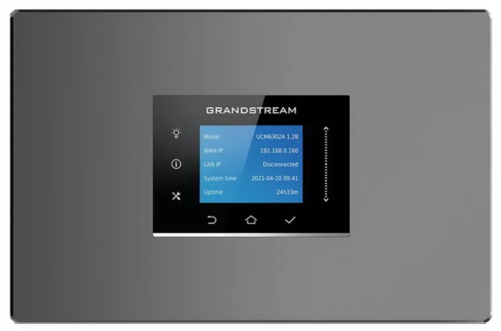 Grandstream UCM6302 IP PBX VoIP pobočková ústředna, 2xFXO, 2FXS, 3x Gbit RJ-45, podpora NAT routeru, USB, SD-card, PoE+
