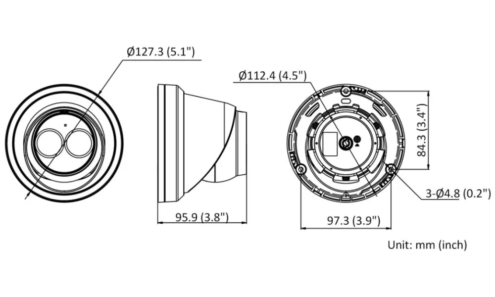 Hikvision DS-2CD2343G2-IU(4mm) - 4MPix IP Turret kamera; IR 30m, mikrofon, IP67