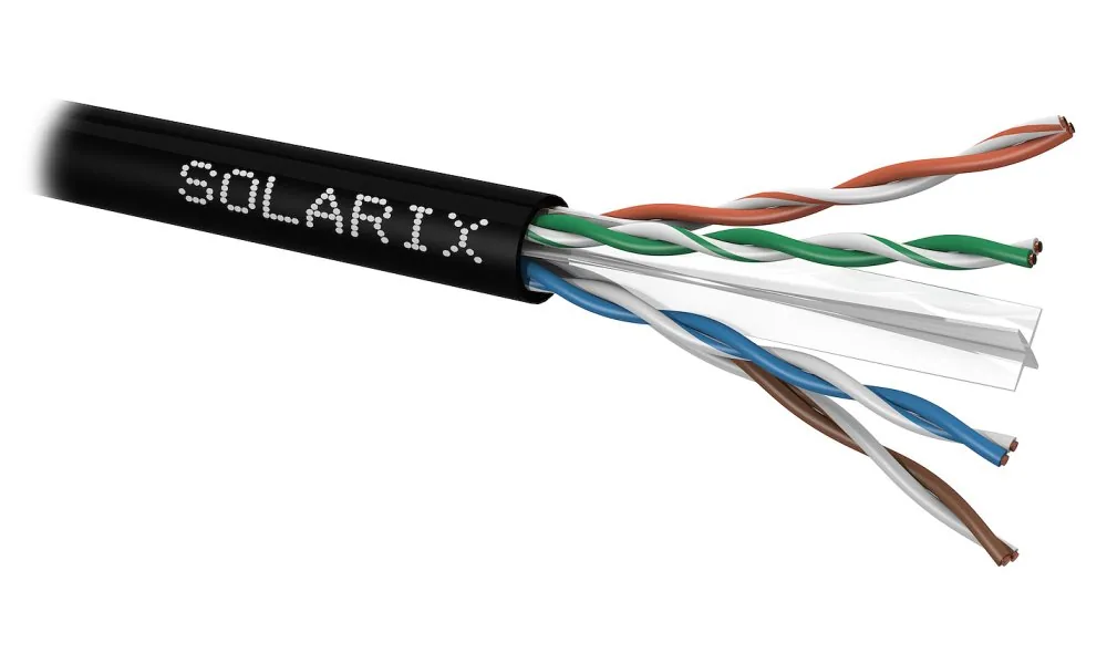 Instalační kabel Solarix CAT6 UTP PE Fca venkovní 500m/cívka SXKD-6-UTP-PE