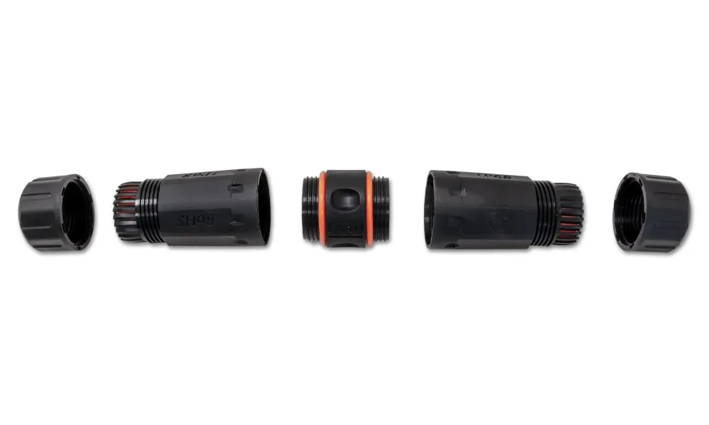 Spojka vodotěsná STP RJ45, Cat5E, Cat6, Cat6A, krytí IP68