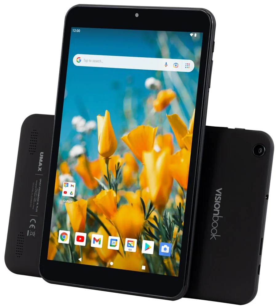 UMAX tablet PC VisionBook 8L Plus 8" IPS 1280x800 Allwinner A133 2GB 32GB Flash micro USB micro SD Android 12