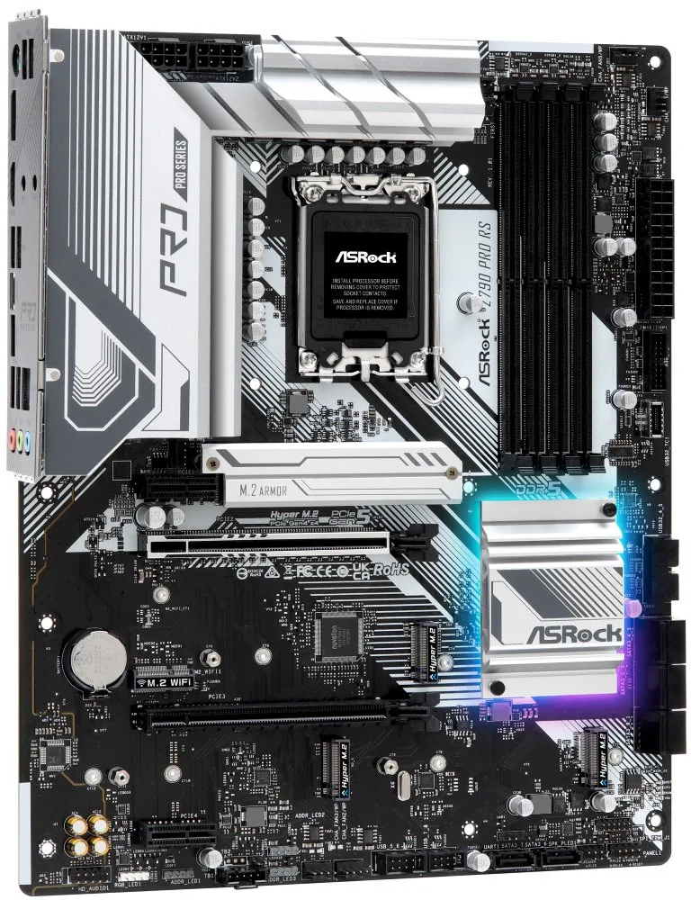 ASRock MB Sc LGA1700 Z790 PRO RS, Intel Z790, 4xDDR5, 1xDP, 1xHDMI
