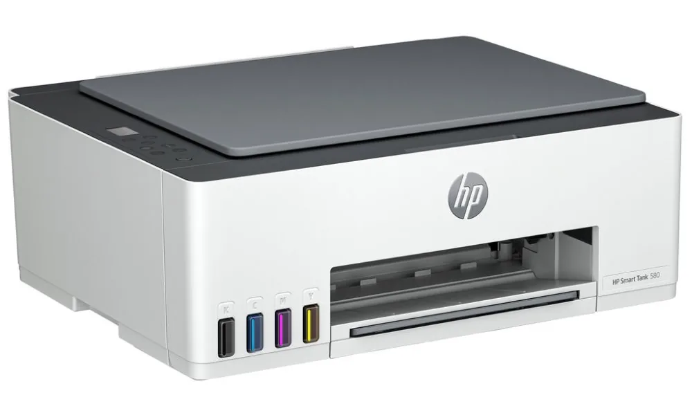 HP Smart Tank 580 All-in-One - Multifunkční tiskárna - barva - tryskový - Legal (216 x 356 mm) (originální) - A4/Legal (média) - až 10 stran/min. (kopírování) - až 12 stran/min. (tisk) - 100 listy - USB 2.0, Wi-Fi(n) - světlý bazalt
