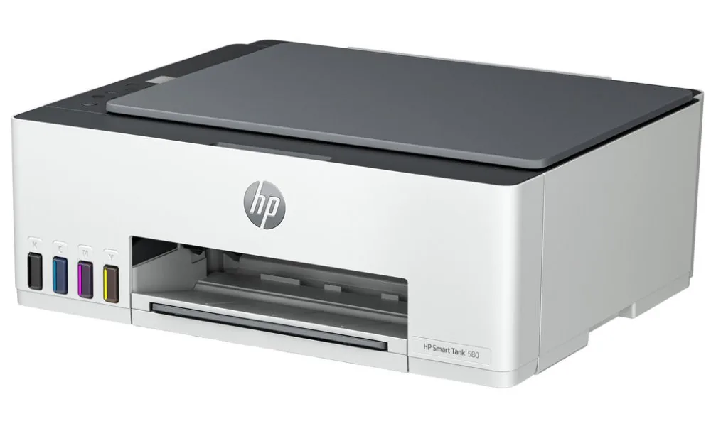 HP Smart Tank 580 All-in-One - Multifunkční tiskárna - barva - tryskový - Legal (216 x 356 mm) (originální) - A4/Legal (média) - až 10 stran/min. (kopírování) - až 12 stran/min. (tisk) - 100 listy - USB 2.0, Wi-Fi(n) - světlý bazalt