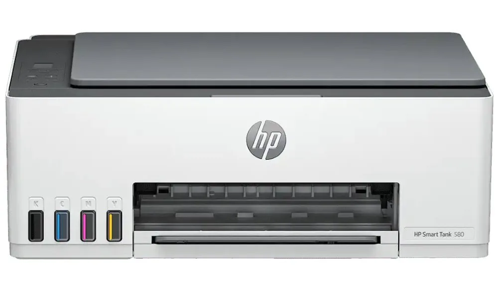 HP Smart Tank 580 All-in-One - Multifunkční tiskárna - barva - tryskový - Legal (216 x 356 mm) (originální) - A4/Legal (média) - až 10 stran/min. (kopírování) - až 12 stran/min. (tisk) - 100 listy - USB 2.0, Wi-Fi(n) - světlý bazalt