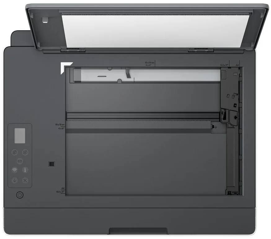 HP Smart Tank 580 All-in-One - Multifunkční tiskárna - barva - tryskový - Legal (216 x 356 mm) (originální) - A4/Legal (média) - až 10 stran/min. (kopírování) - až 12 stran/min. (tisk) - 100 listy - USB 2.0, Wi-Fi(n) - světlý bazalt