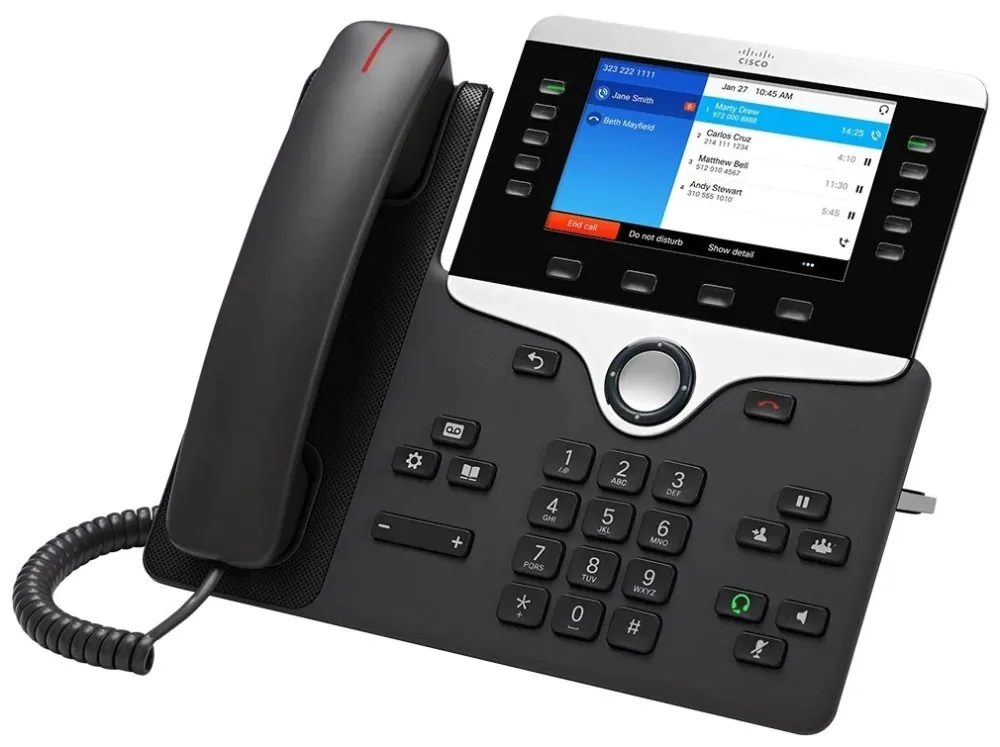 Cisco IP Phone 8851 - Telefon VoIP - SIP, RTCP, RTP, SRTP, SDP - 5 řádků