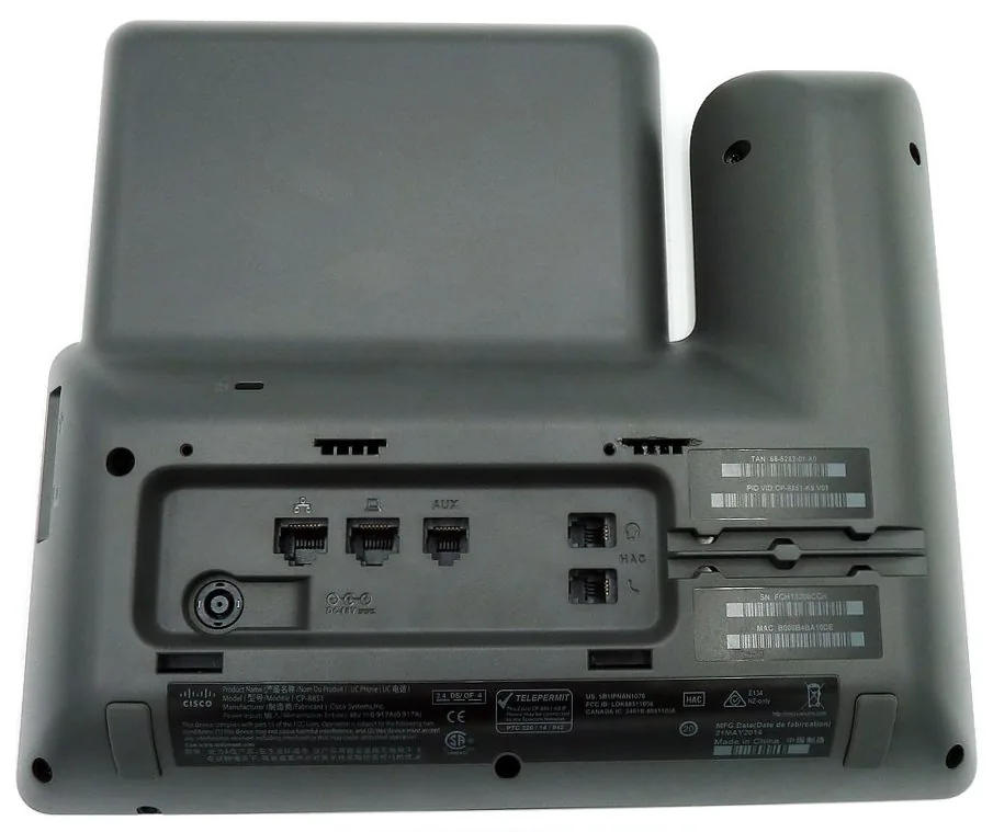 Cisco IP Phone 8851 - Telefon VoIP - SIP, RTCP, RTP, SRTP, SDP - 5 řádků