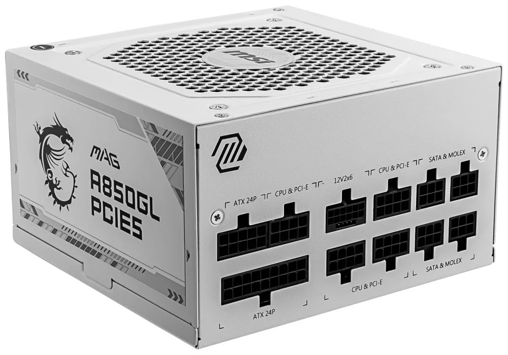 MSI zdroj MAG A850GL PCIE5 WHITE 80PLUS GOLD m