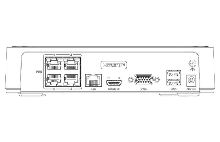 Hikvision DS-7104NI-Q1 4P(D), 4 kanálový NVR pro IP kamery (40Mb 60Mb); PoE