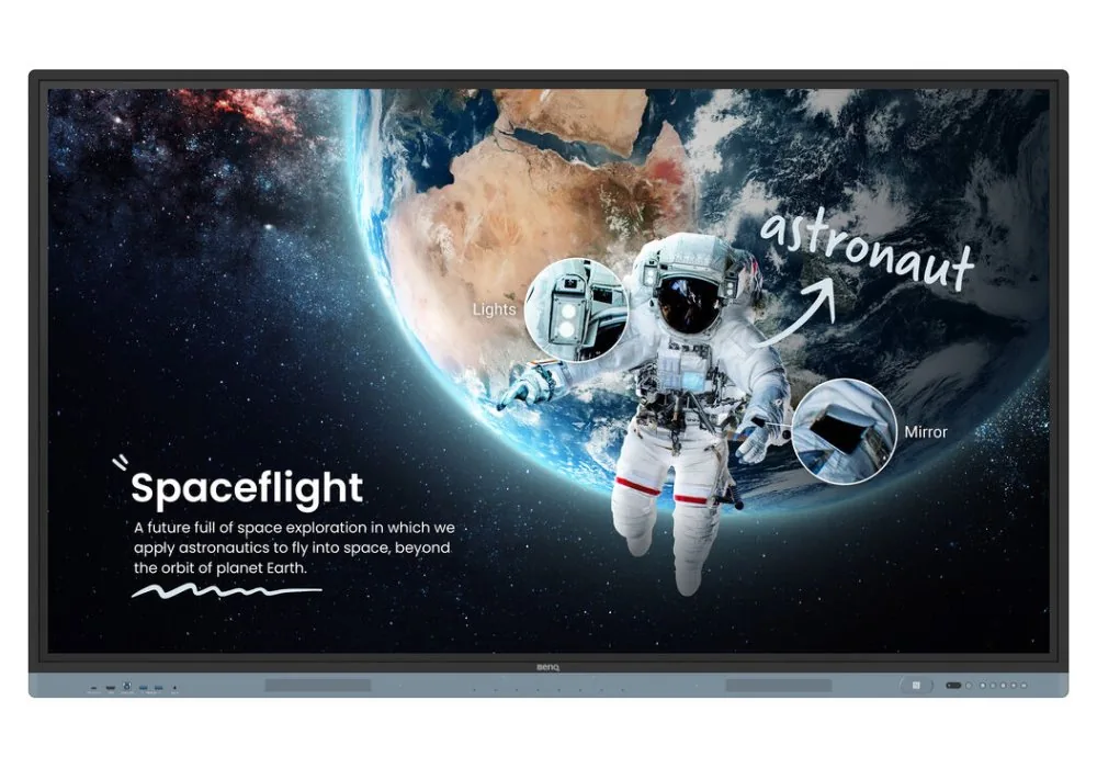 BENQ dotykový panel 65" RM6504 UHD 4K 8GB I 32GB provoz 18 7 HDMI DP USB-C Android 13 NFC 40 dotykových bodů