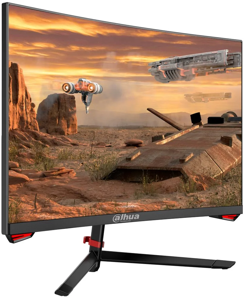 DAHUA 24" LED LM24-E230C herní VA panel 1920x1080 (FHD) 3000:1 1ms 250 cd m2 HDMI DP VESA 75x75 černý