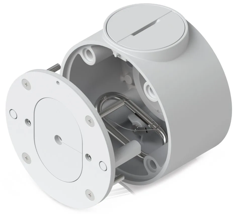 Ubiquiti - Spojovací skříňka kamery - Compact - povrchová montáž, montáž na sloupek, závěsná montáž - bílá - pro Ubiquiti G5 Dome Ultra; UniFi G5 Ultra