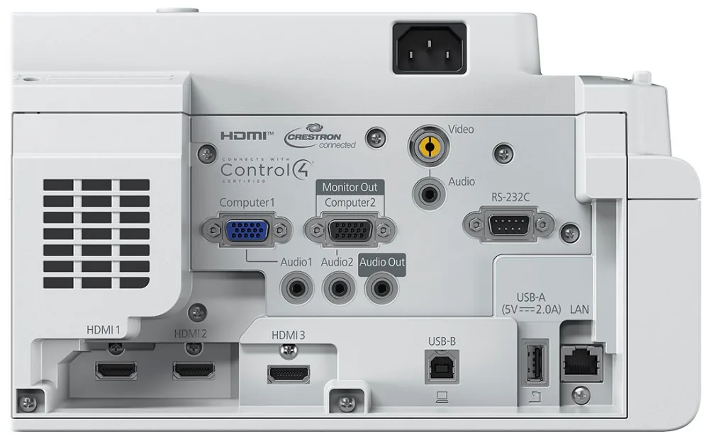 Epson EB-770F - 3LCD projektor - 4100 lumeny (bílá) - 4100 lumeny (barevný) - 16:9 - 1080p - ultra short-throw objektiv - 802.11a/b/g/n/ac bezdrátový / LAN/ Miracast - bílá