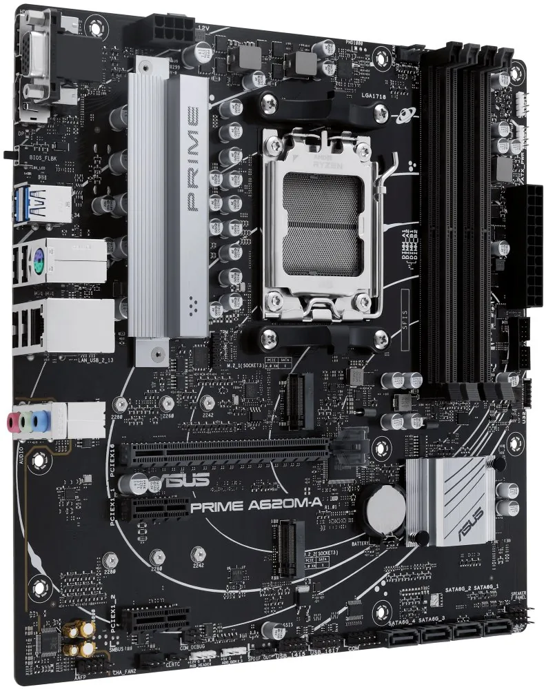 ASUS MB Sc AM5 PRIME A620M-A-CSM, AMD A620, 4xDDR5, 1xHDMI, 1xDP, 1xVGA, mATX