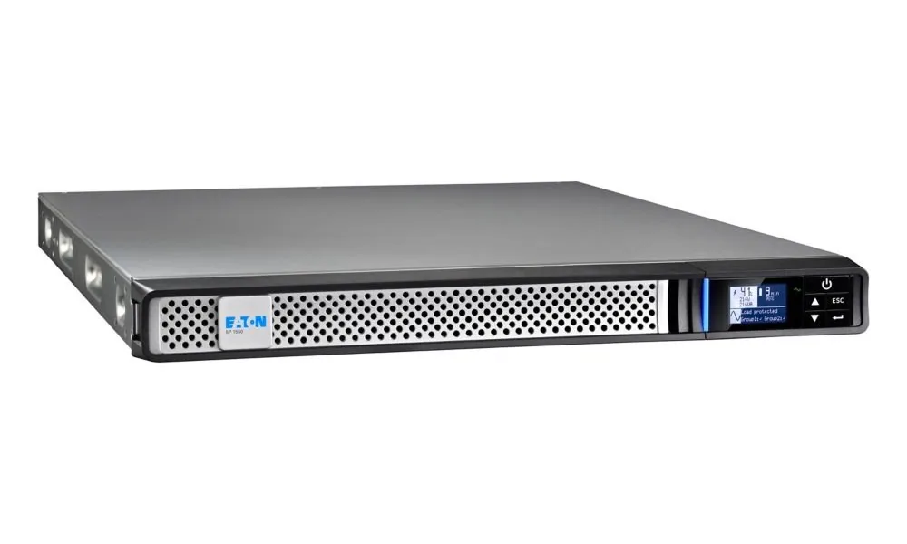 EATON UPS 5P 1550iR G2, Line-interactive, Rack 1U, 1550VA 1350W, výstup 6x IEC C13, USB, displej, sinus, slot pro LAN