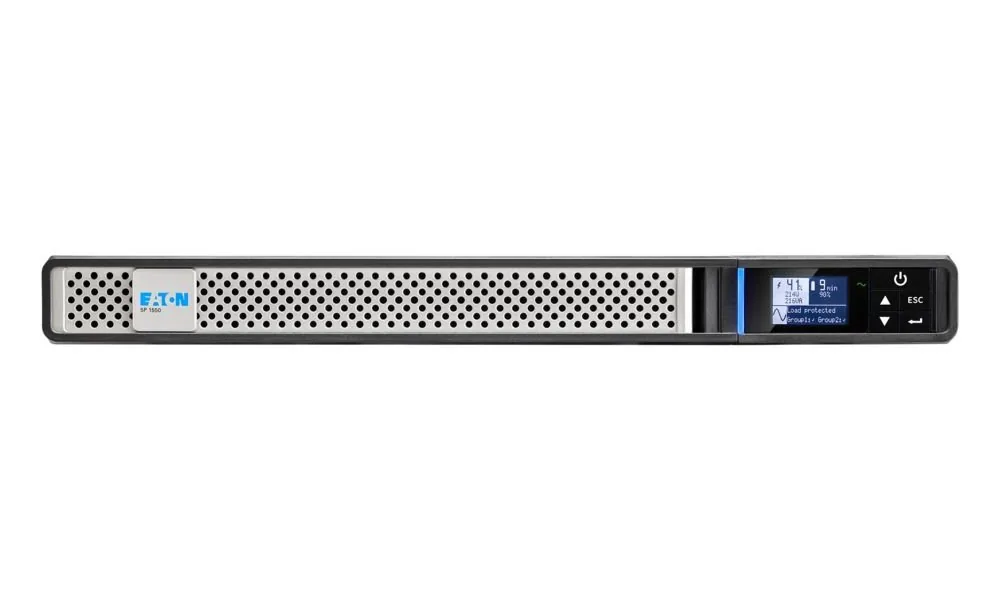 EATON UPS 5P 1550iR G2, Line-interactive, Rack 1U, 1550VA 1350W, výstup 6x IEC C13, USB, displej, sinus, slot pro LAN
