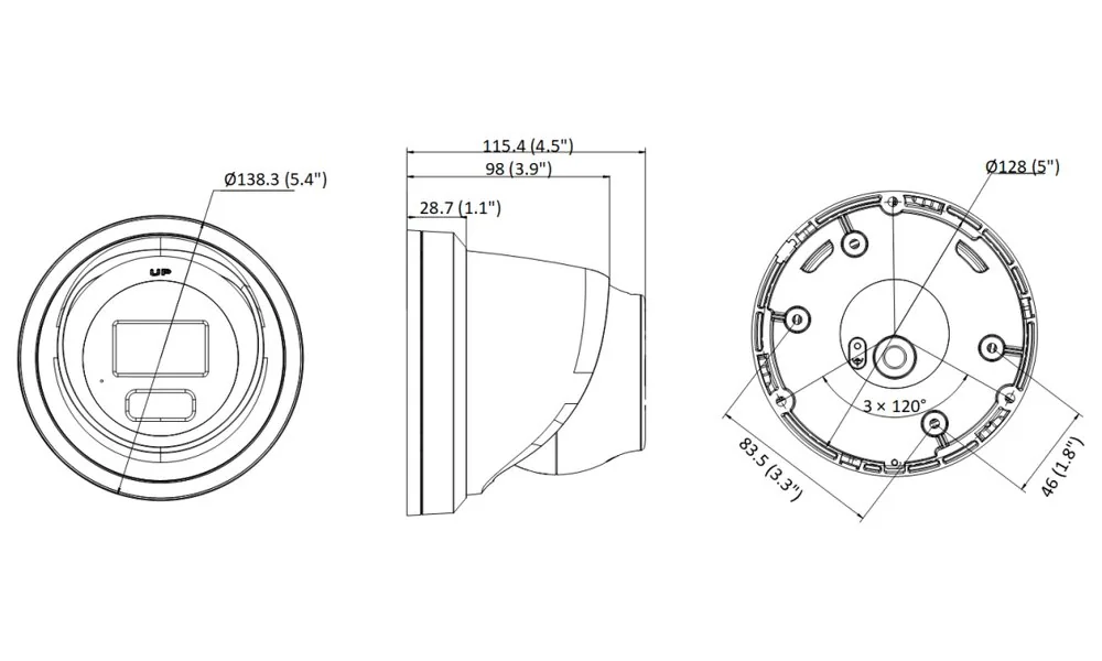 Hikvision DS-2CD2346G2H-IU(2.8mm)(eF) 4MPix IP Turret AcuSense kamera; IR 30m, mikrofon, IP67