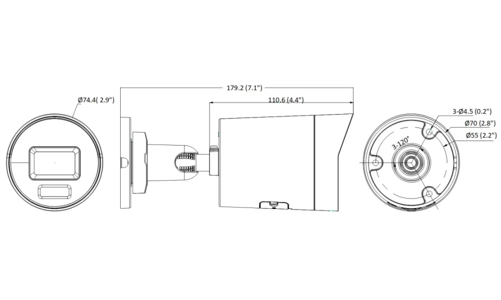 Hikvision DS-2CD2047G2H-LIU(4mm)(eF) - 4MPix IP Bullet Hybrid ColorVu AcuSense kamera; LED IR 40m, WDR, IP67