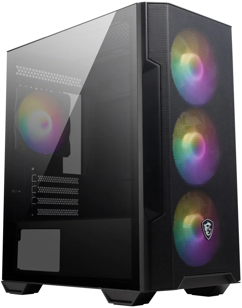 MSI skříň MAG FORGE M100R bez zdroje levé temperované sklo 4x 120 mm A-RGB fan 1x USB3.2 černá
