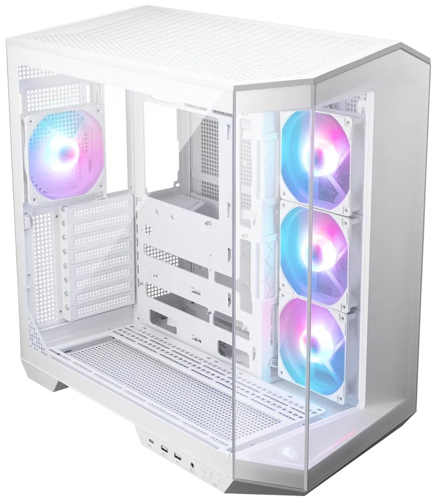 MSI MAG PANO 100R PZ/Midi Tower/Transpar./Bílá