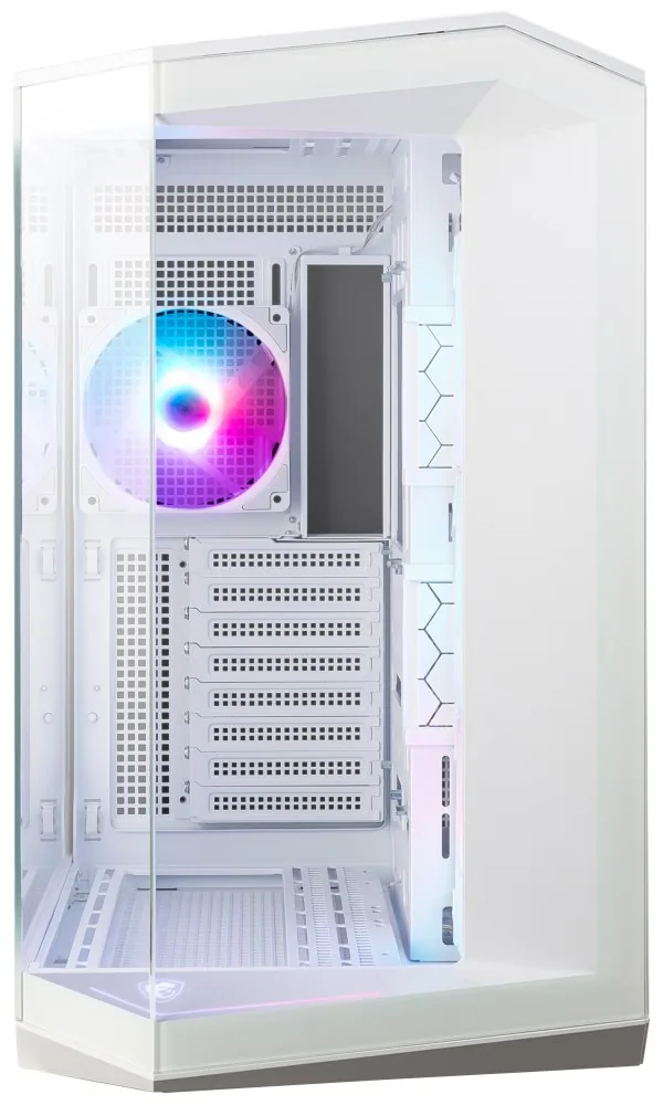 MSI MAG PANO 100R PZ/Midi Tower/Transpar./Bílá