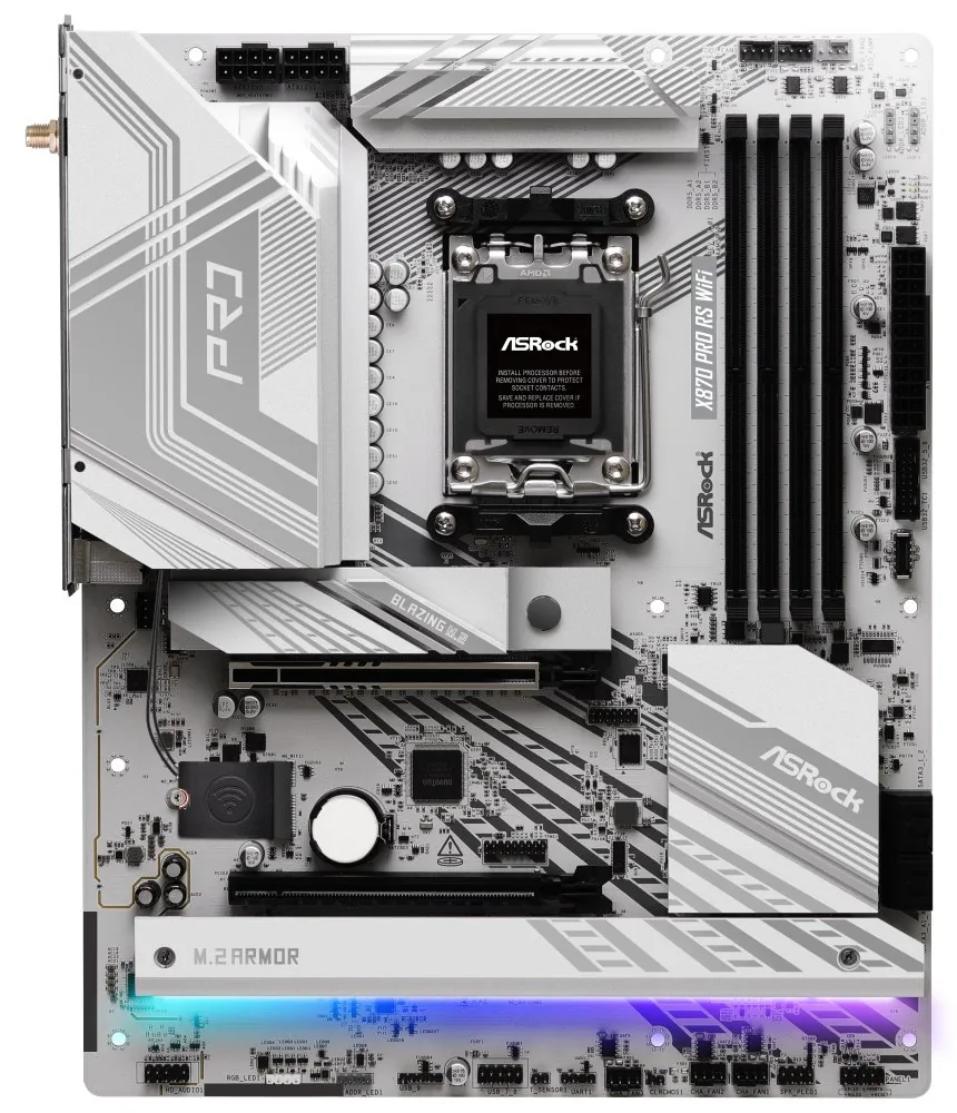 ASRock X870 Pro RS WiFi AMD X870 AM5 4x DDR5 DIMM 3x M.2 HDMI USB-C WiFi ATX