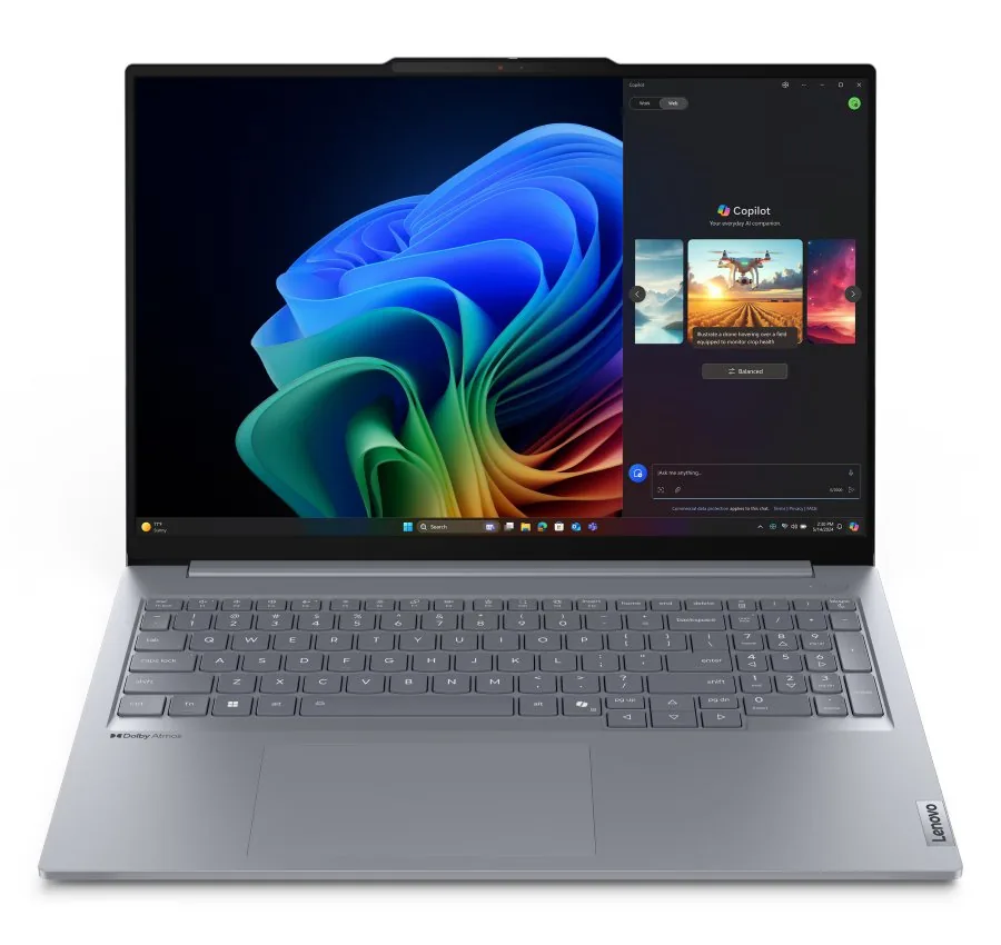 Lenovo ThinkBook 16 G7, Snapdragon® X Plus X1P, 16" WUXGA (1920x1200) IPS, Adreno™, 16GB, 512GB SSD, W11H, šedá, 3R