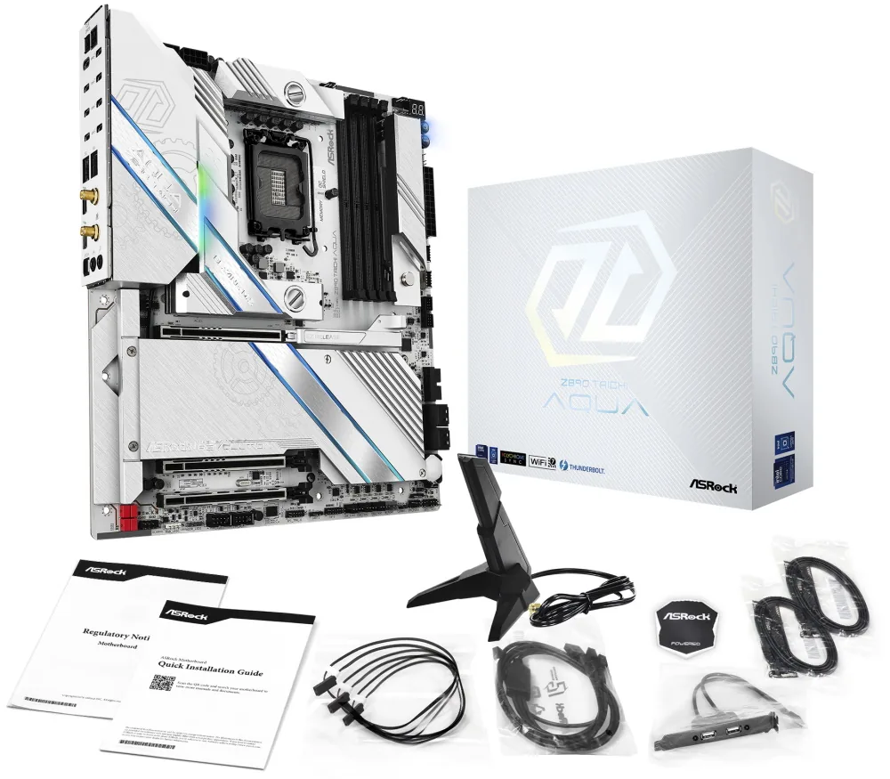 ASRock Z890 Taichi Aqua Intel Z890 LGA1851 4x DDR5 6x M.2 2x Thunderbolt 4 8x USB-C WiFi EATX