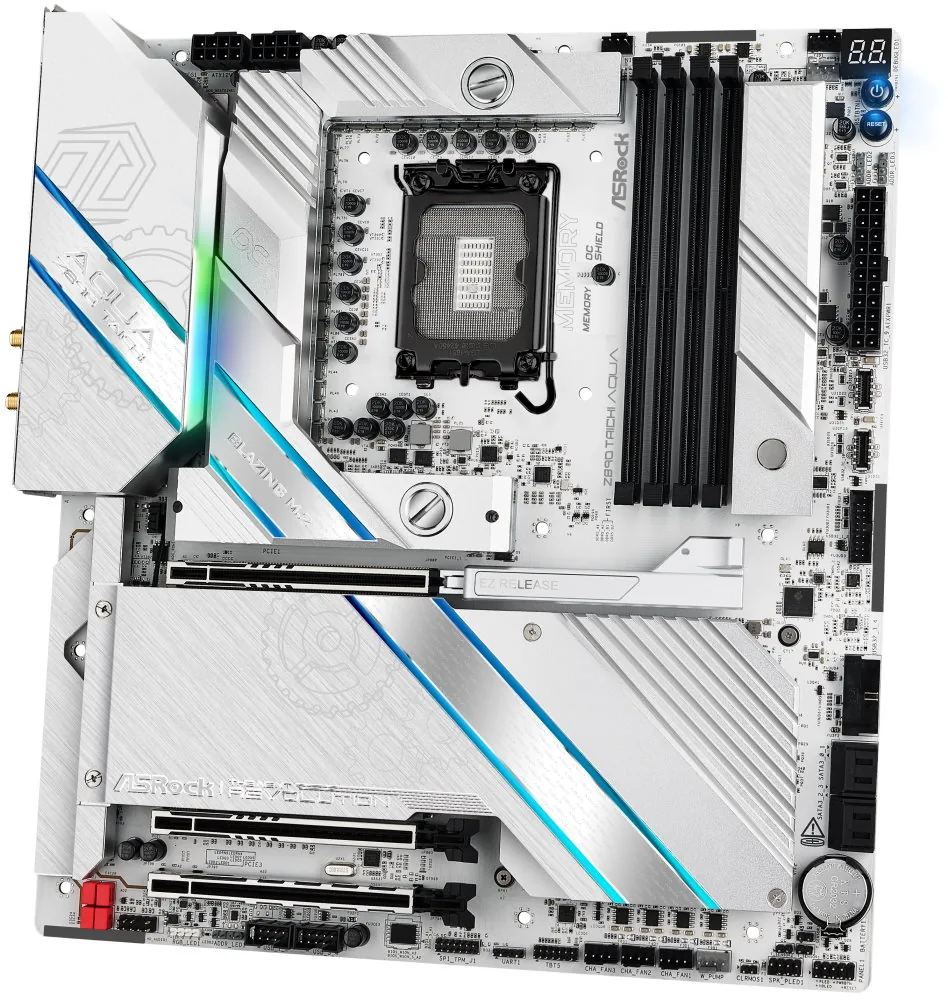 ASRock Z890 Taichi Aqua Intel Z890 LGA1851 4x DDR5 6x M.2 2x Thunderbolt 4 8x USB-C WiFi EATX