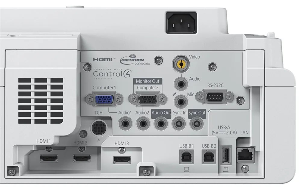 Epson EB-760WI - 3LCD projektor - 4100 lumeny (bílá) - 4100 lumeny (barevný) - WXGA (1280 x 800) - 16:10 - ultra short-throw objektiv - 802.11a/b/g/n/ac bezdrátový / LAN/ Miracast - bílá