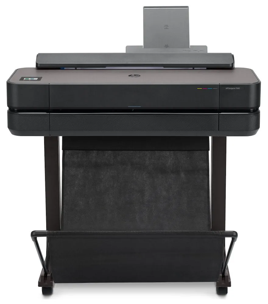 HP DesignJet T650 - 24" tisk na velký formát - barva - tryskový - Role A1 (61,0 cm x 91,4 m) - 2400 x 1200 dpi - až 0.43 min/str. (mono) / až 0.43 min/str. (barevný) - kapacita: 1 role - Gigabit LAN, USB 2.0, Wi-Fi(n) - řezačka
