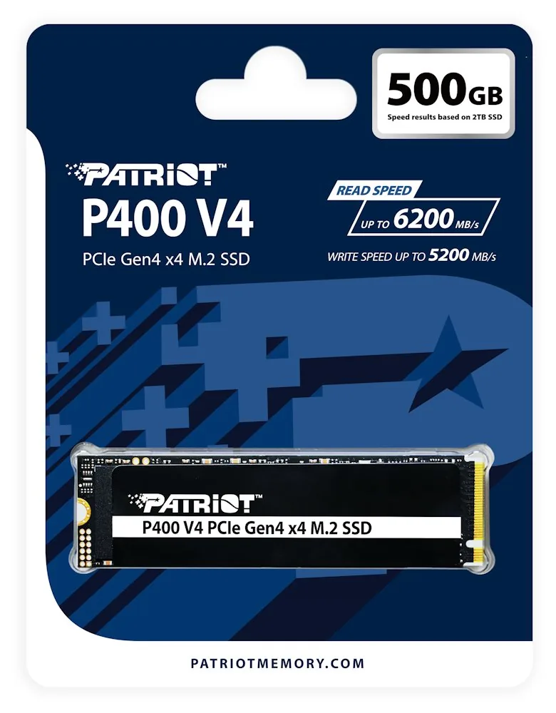Patriot P400 V4/500GB/SSD/M.2 NVMe/Heatsink/5R