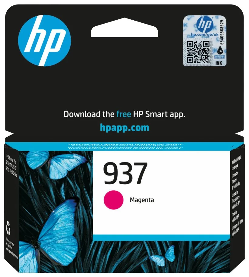 HP originální ink 4S6W3NE, HP 937, magenta, 800str.