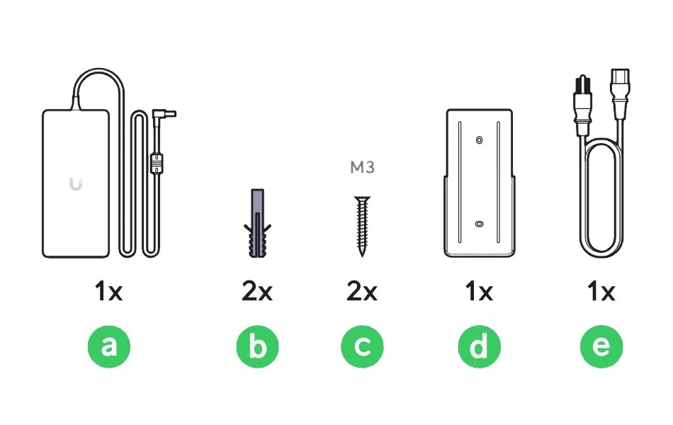 Ubiquiti UniFi - Síťový adaptér (montáž na stěnu) - 210 watt - 1.5 m kabel