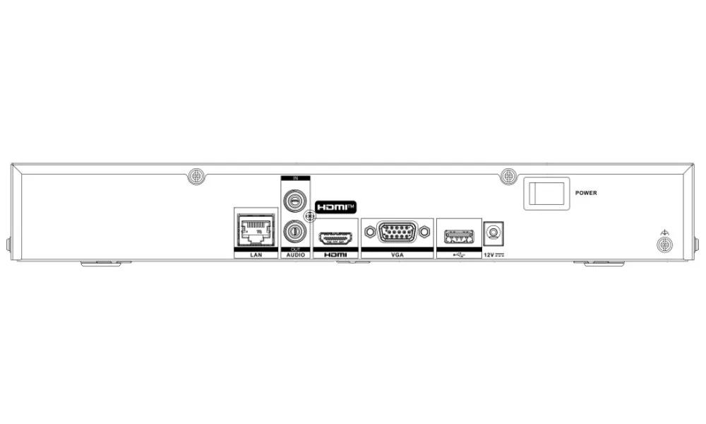 Hikvision NVR DS-7604NXI-K1(D) - 4x IP 12Mpix 80Mbit 1x HDD 1x LAN AcuSense