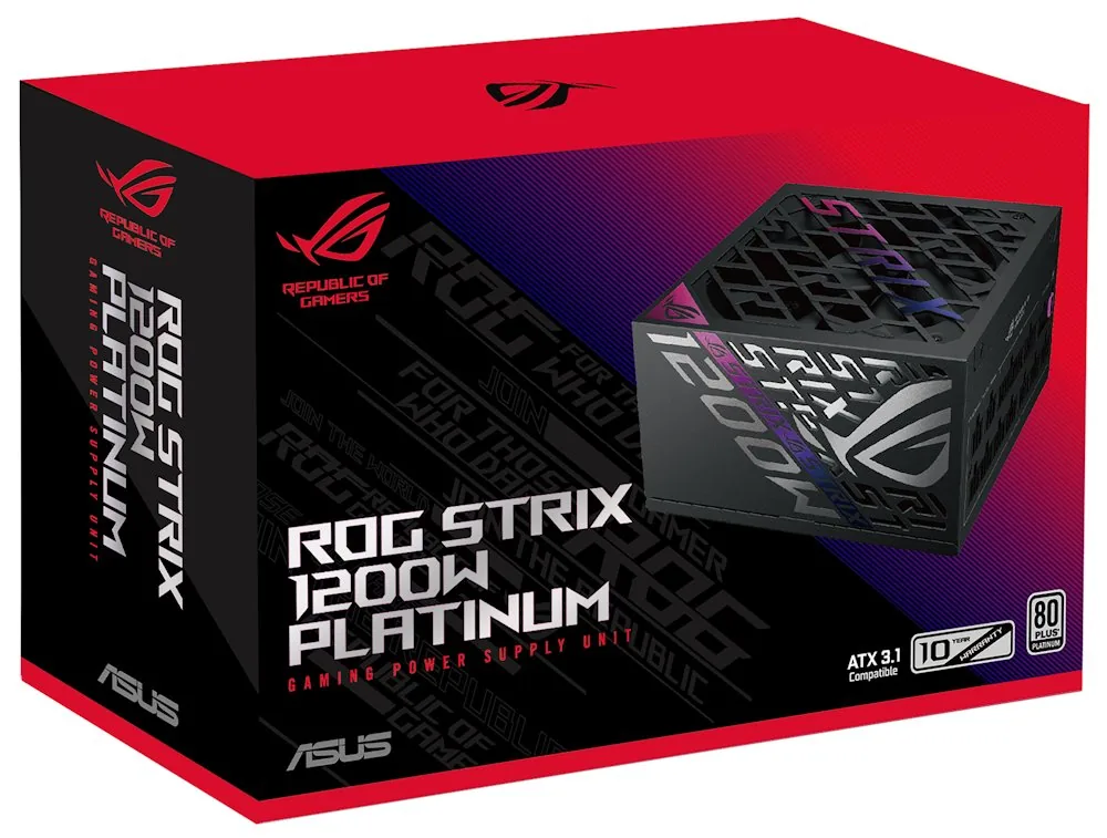 Zdroj ASUS ROG Strix 1200W ATX 3.1 - 1200W, 80+ Platinum, modular