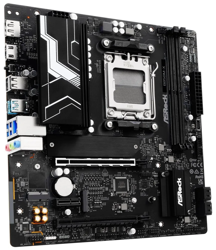 ASRock B850M-X AMD B850 AM5 2x DDR5 DIMM 2x M.2 HDMI DP USB-C mATX