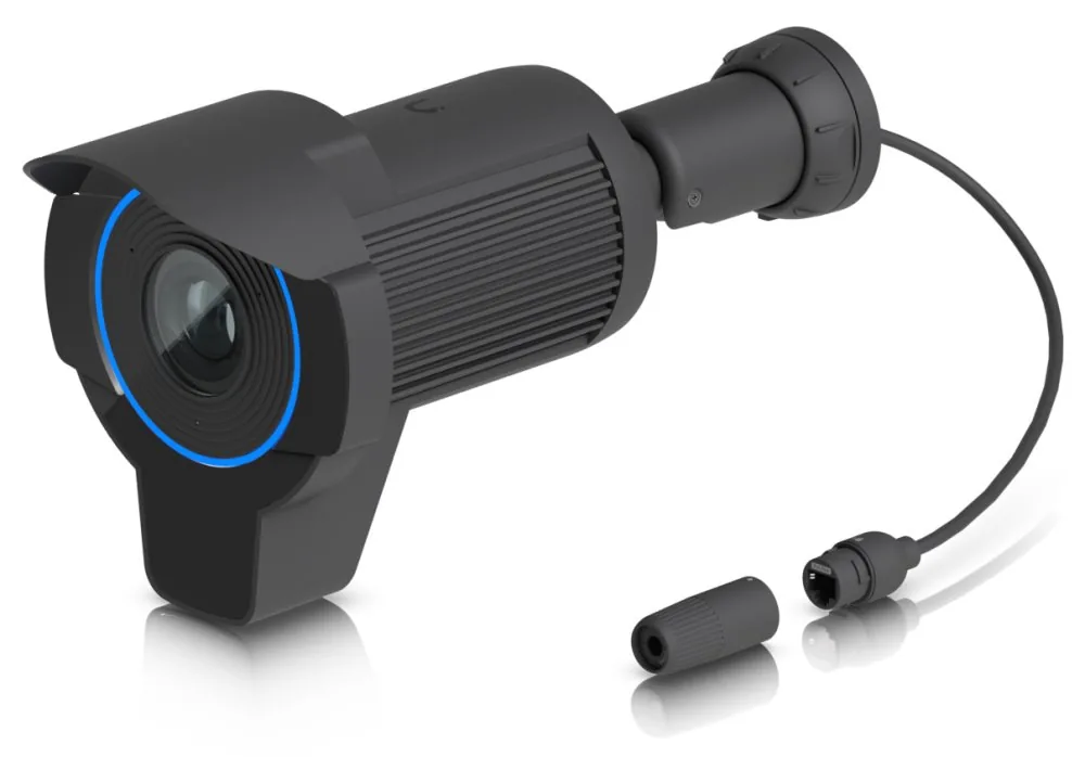 Ubiquiti UniFi AI LPR - Síťová bezpečnostní kamera - bullet - venkovní - odolná vůči povětrnostním vlivům - barevný (Den a noc) - 8 MP - 3840 x 2160 - 4K - pevné ohnisko - audio - GbE - DC 42.5 - 57 V / PoE+