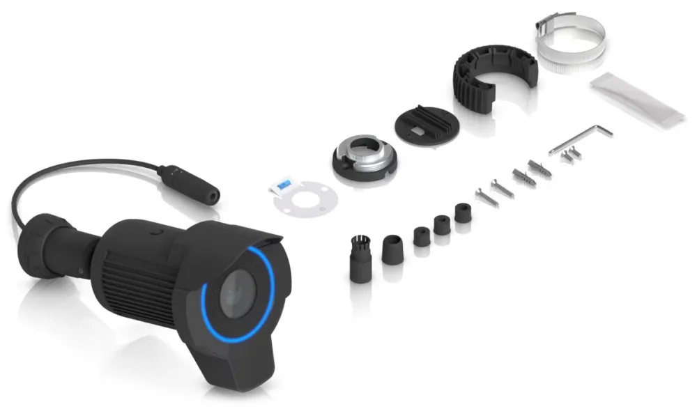 Ubiquiti UniFi AI LPR - Síťová bezpečnostní kamera - bullet - venkovní - odolná vůči povětrnostním vlivům - barevný (Den a noc) - 8 MP - 3840 x 2160 - 4K - pevné ohnisko - audio - GbE - DC 42.5 - 57 V / PoE+