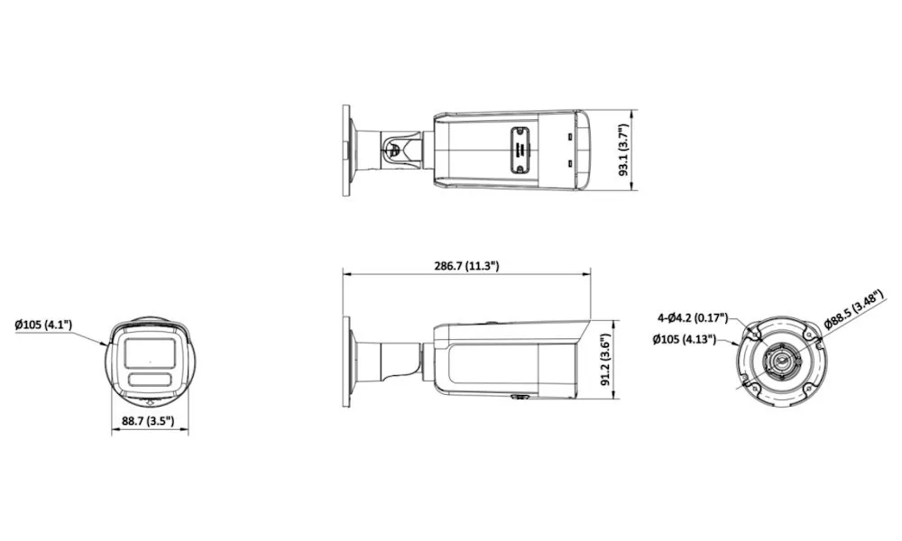 Hikvision DS-2CD2T46G2H-4I(4mm)(eF)(BLACK) 4MPix IP Bullet AcuSense kamera; IR 80m, IP67, černá